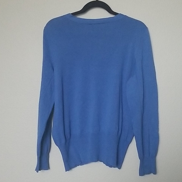 Lane Bryant Casual Fall Blue Button Front V Neck Cardigan 14/16 - Picture 4 of 6